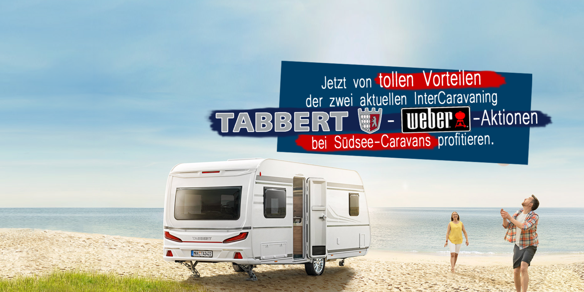 Südsee-Caravans Verkaufsaktion 2022 Knaus Tabbert Wohnwagen undWeber-Grill